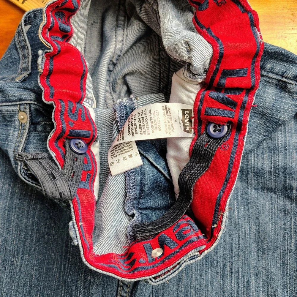 Levis 511 Slim Fit Boys Jeans Med Wash Blue Adjustable Waist Size‎ 14 Reg 27x29